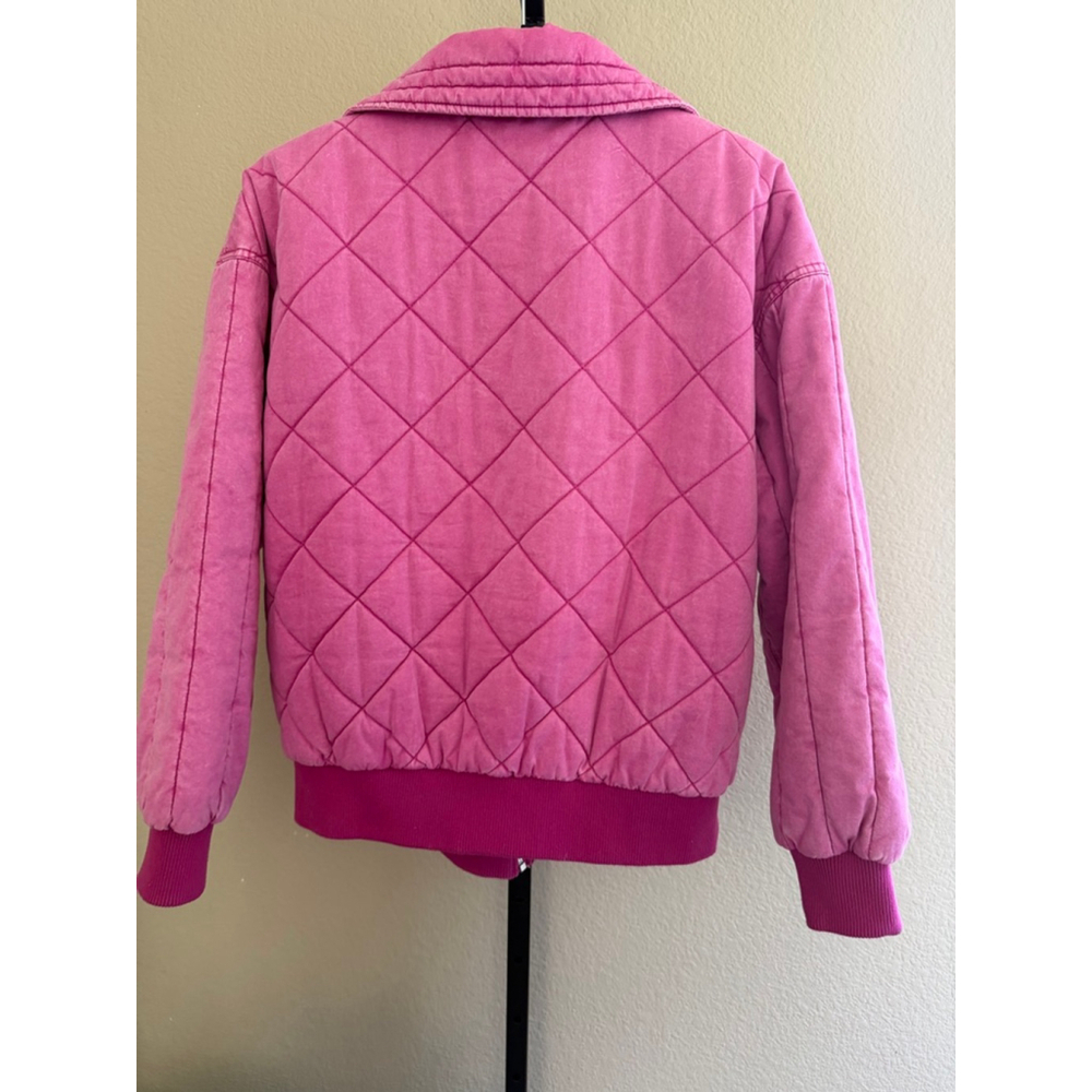 Wild Fable Women's Oversized Woven Quilted Bomber Jacket Size Small - Picture 4 of 6